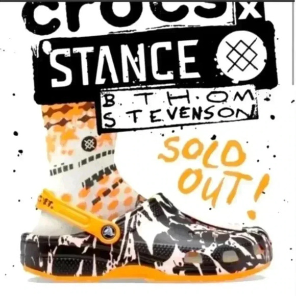 Crocs X B. THOM X Stance Classic clog unisex Size W8 Or M6 - Picture 14 of 14